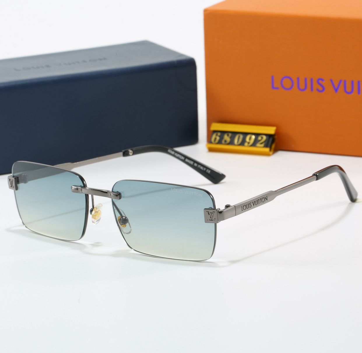 Louis Vuitton Silver Frame Blue Gradient