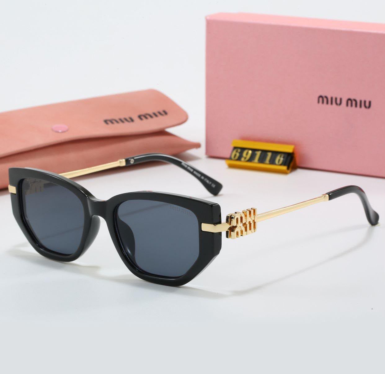 Miu Miu Black Luxe Cat-Eye